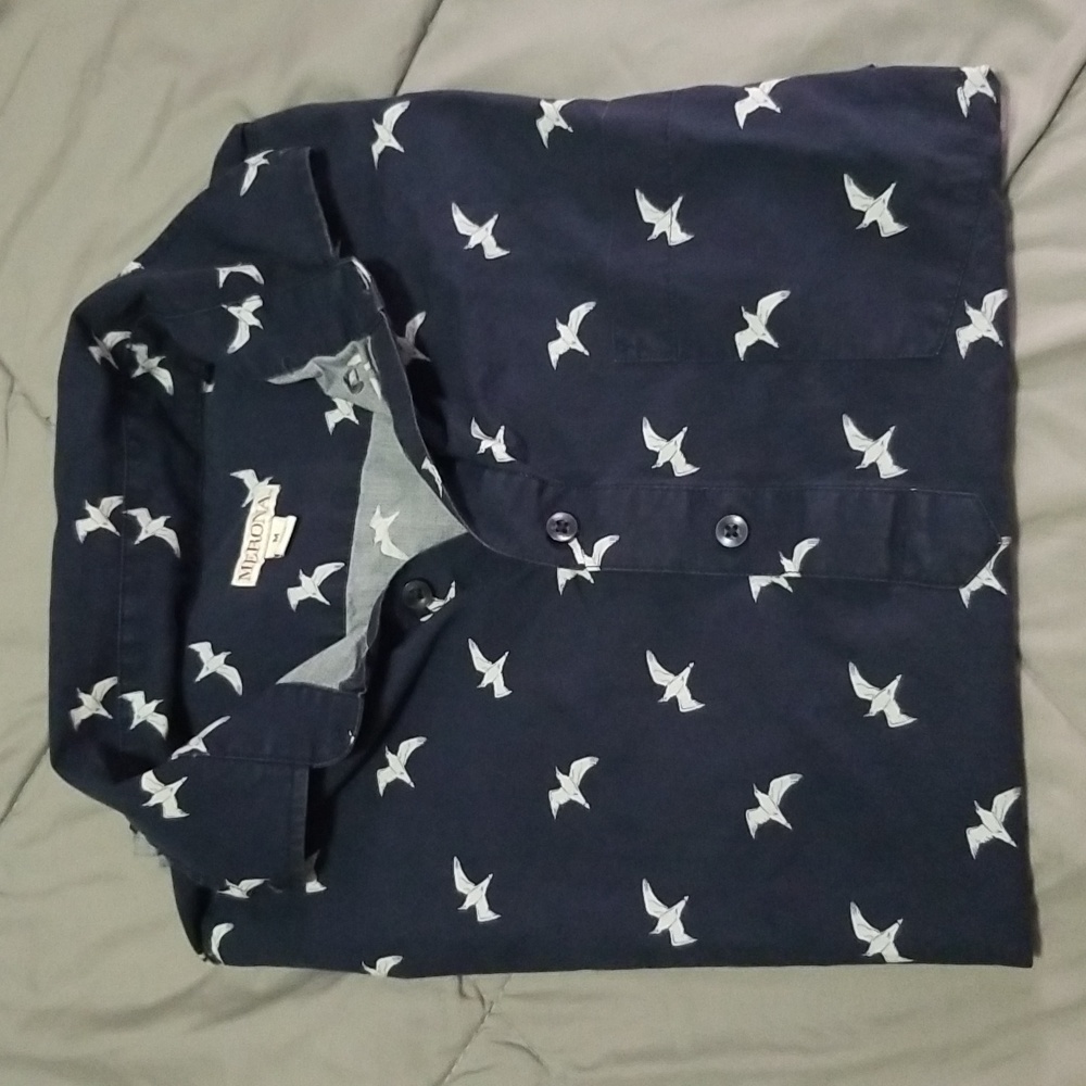 Mens merona dove pattern dress shirt